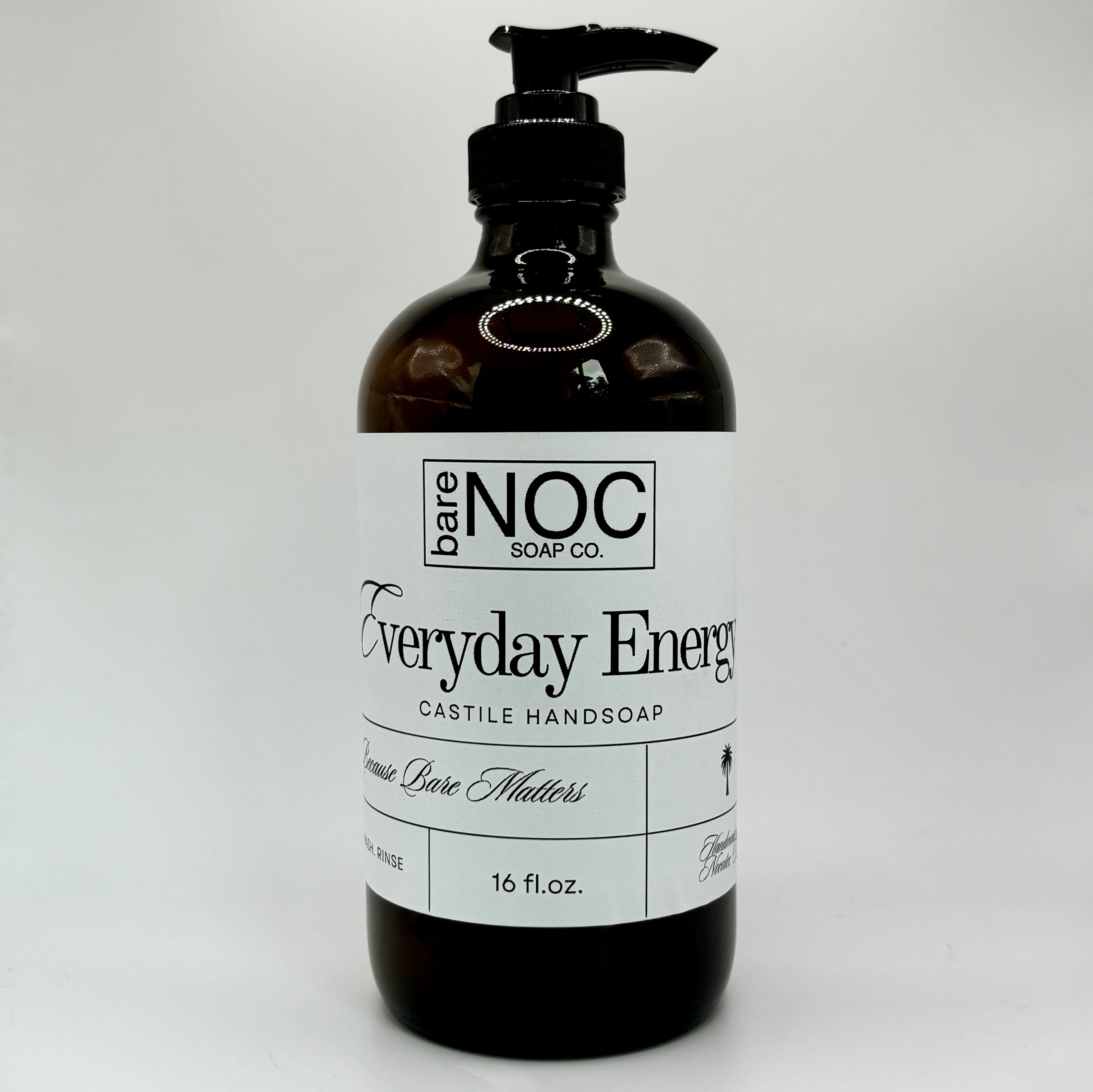 Everyday Energy Liquid Hand Soap – Citrus & Herbal Blend in Amber Glass Bottle