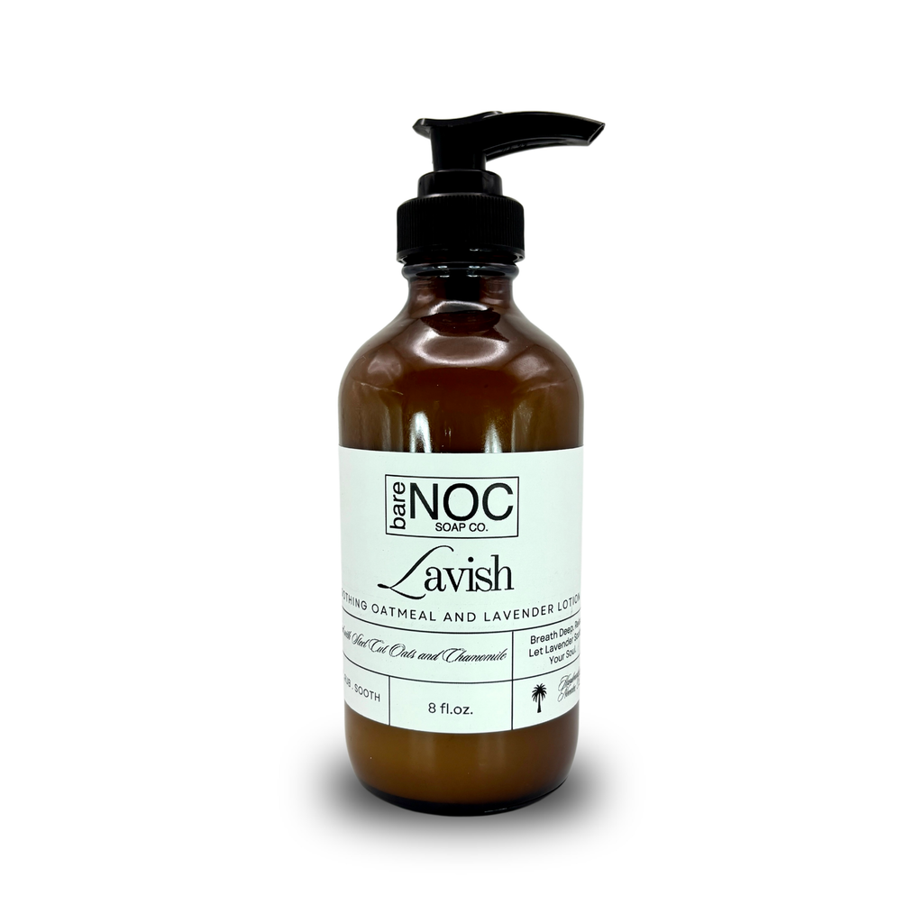 Lavish Natural Lotion – Calming Lavender Luxury for Sensitive Skin - 8oz