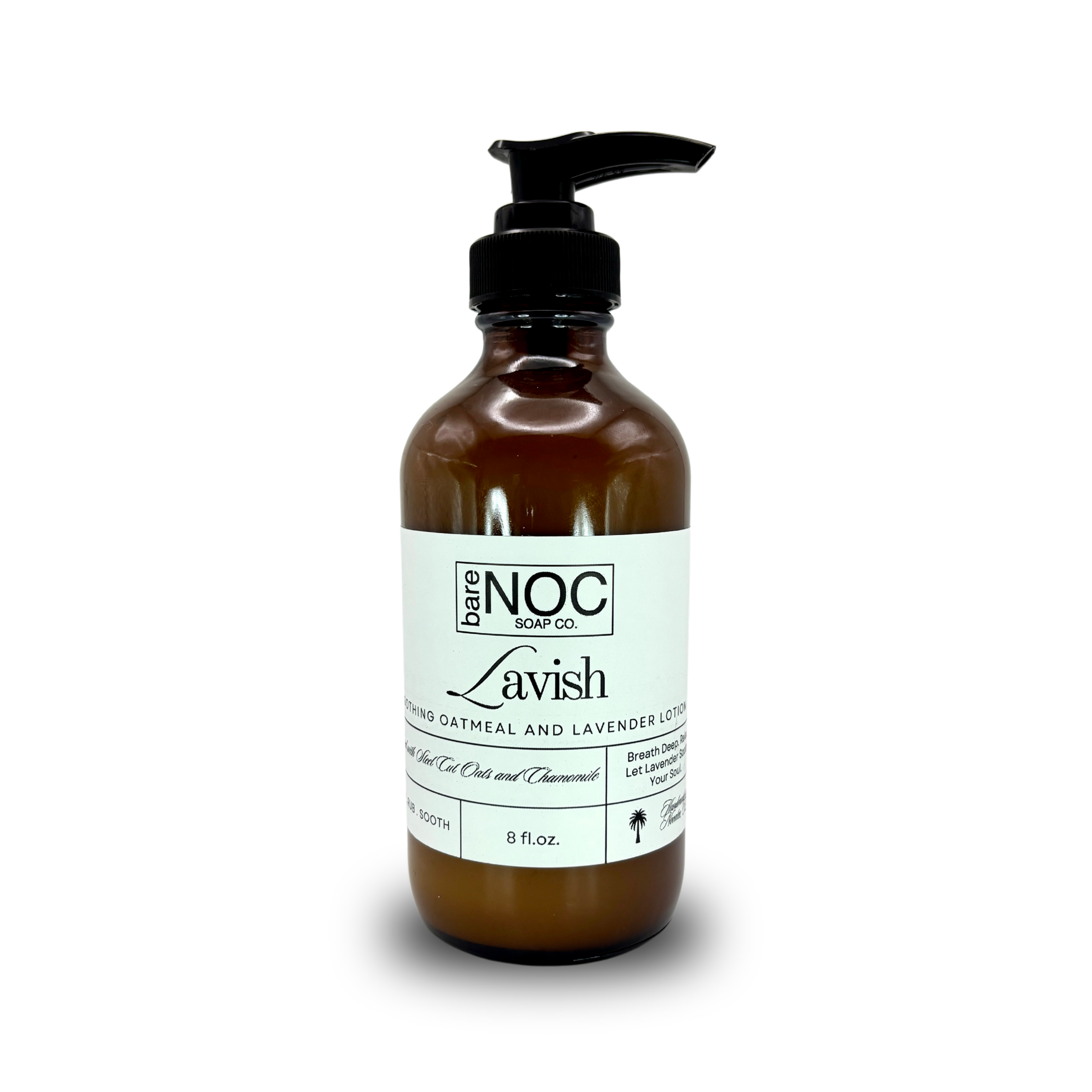 Lavish Natural Lotion – Calming Lavender Luxury for Sensitive Skin - 8oz